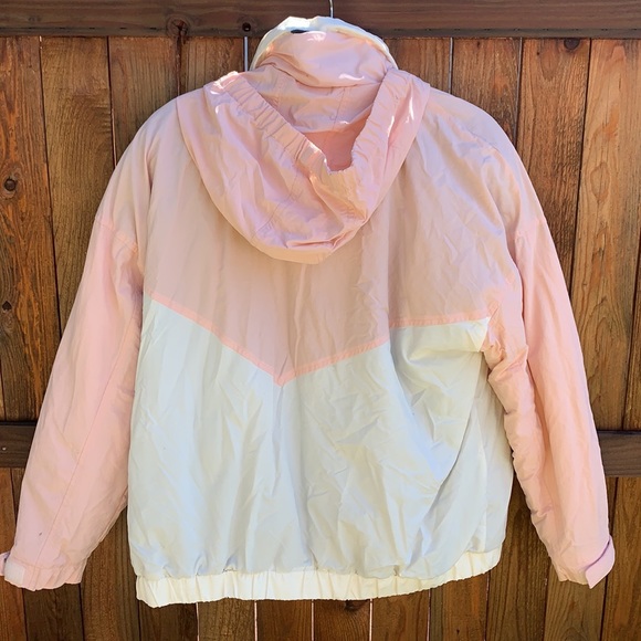 Abercrombie Warm Pink white Zip Up Jacket large - Picture 6 of 11